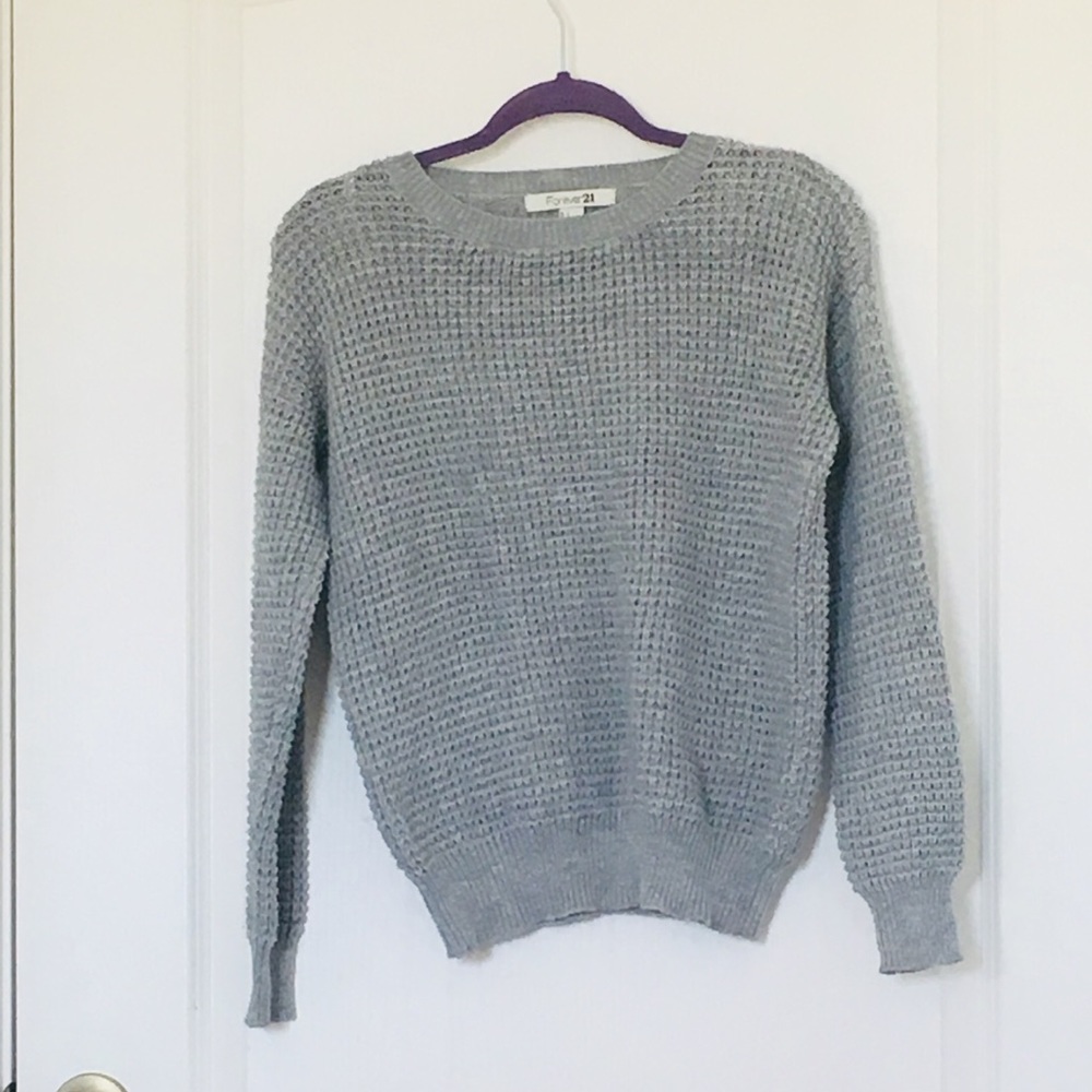 Forever 21 Gray Holey Sweater